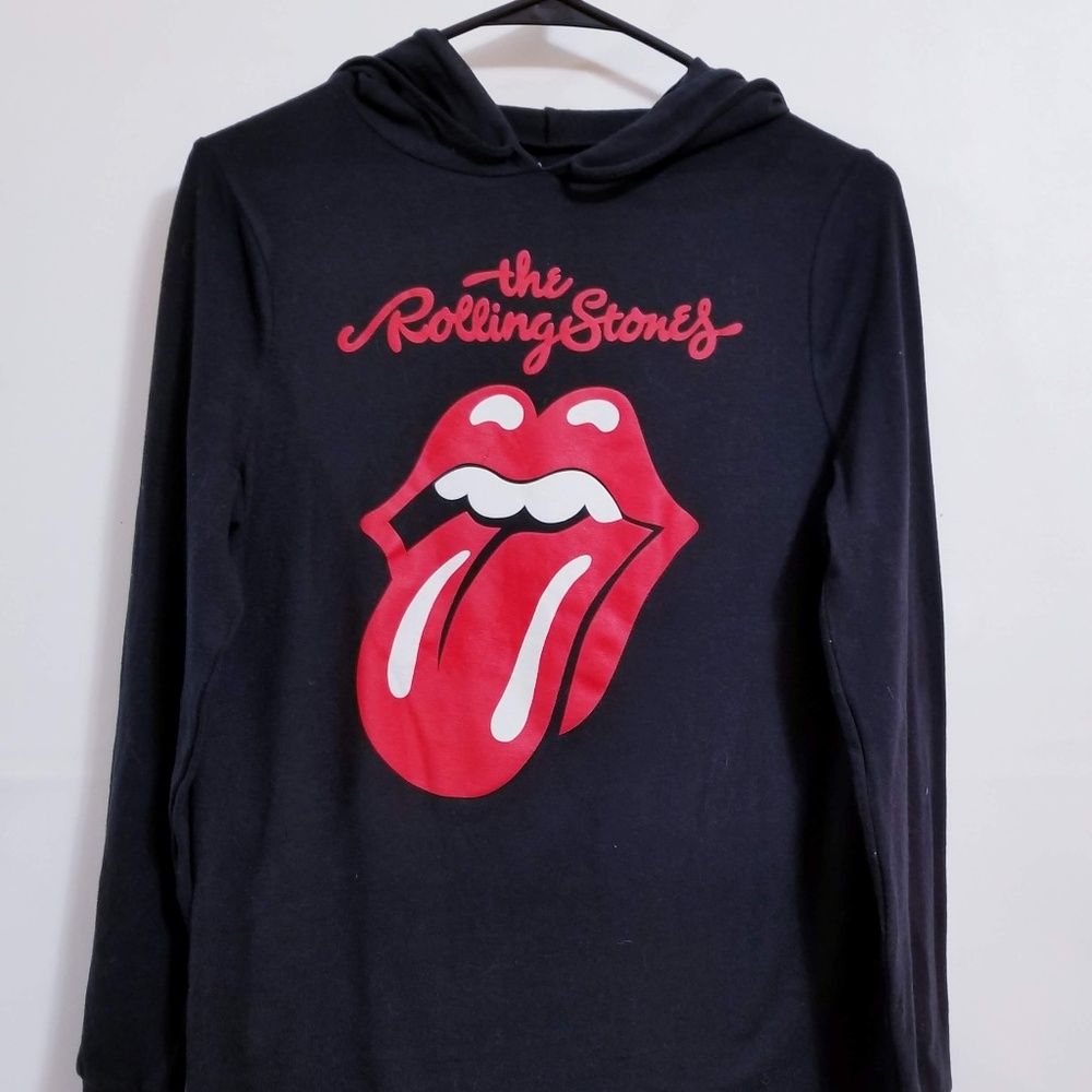 Rolling stones NWOT black sweatshirt tunic top